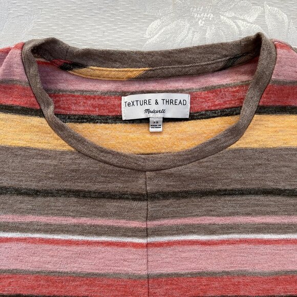 Texture and Thread by Madewell Striped Tie Top Shirt XS - Picture 2 of 15